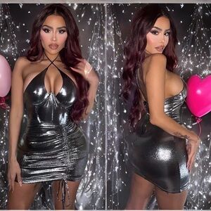 Silver Metallic Dress